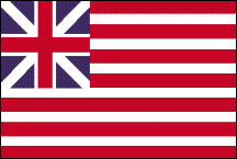 The Grand Union, also known as the Congress Colors, the First Navy Ensign and the Cambridge Flag. It is believed that John Paul Jones raised this flag on his ship on December 3rd, 1775.