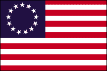 The Betsy Ross Flag 1776. She was asked to sew this flag in late May, 1776.