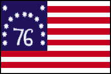 Bennington Flag or the Fillmore Flag, flown at the Battle of Bennington in August 1777 