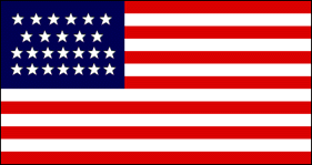 25 star flag of 1836 Arkansas.